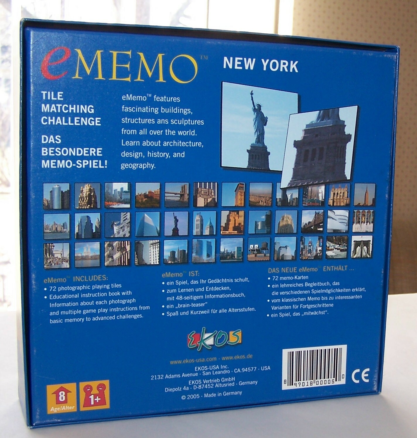 EMEMO “NEW YORK (MANHATTAN) TILE MATCHING GAME – NEW COND.! (SEE SHIP SAVINGS)