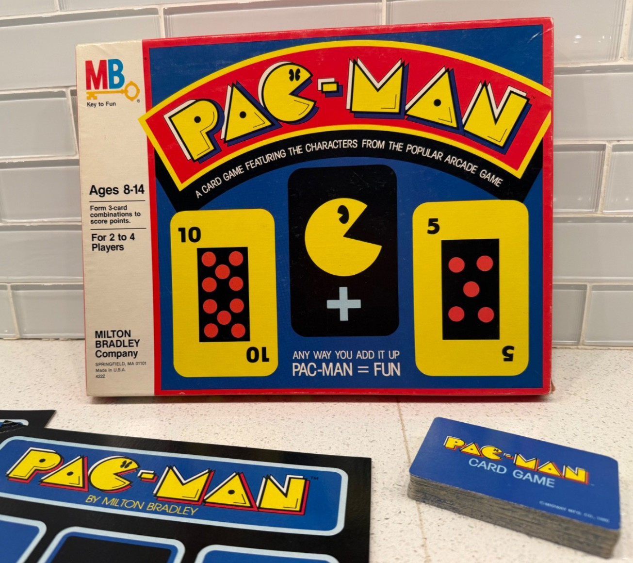 Vintage 1982 Pac-Man Card & Board Game Milton Bradley Arcade Classic COMPLETE!