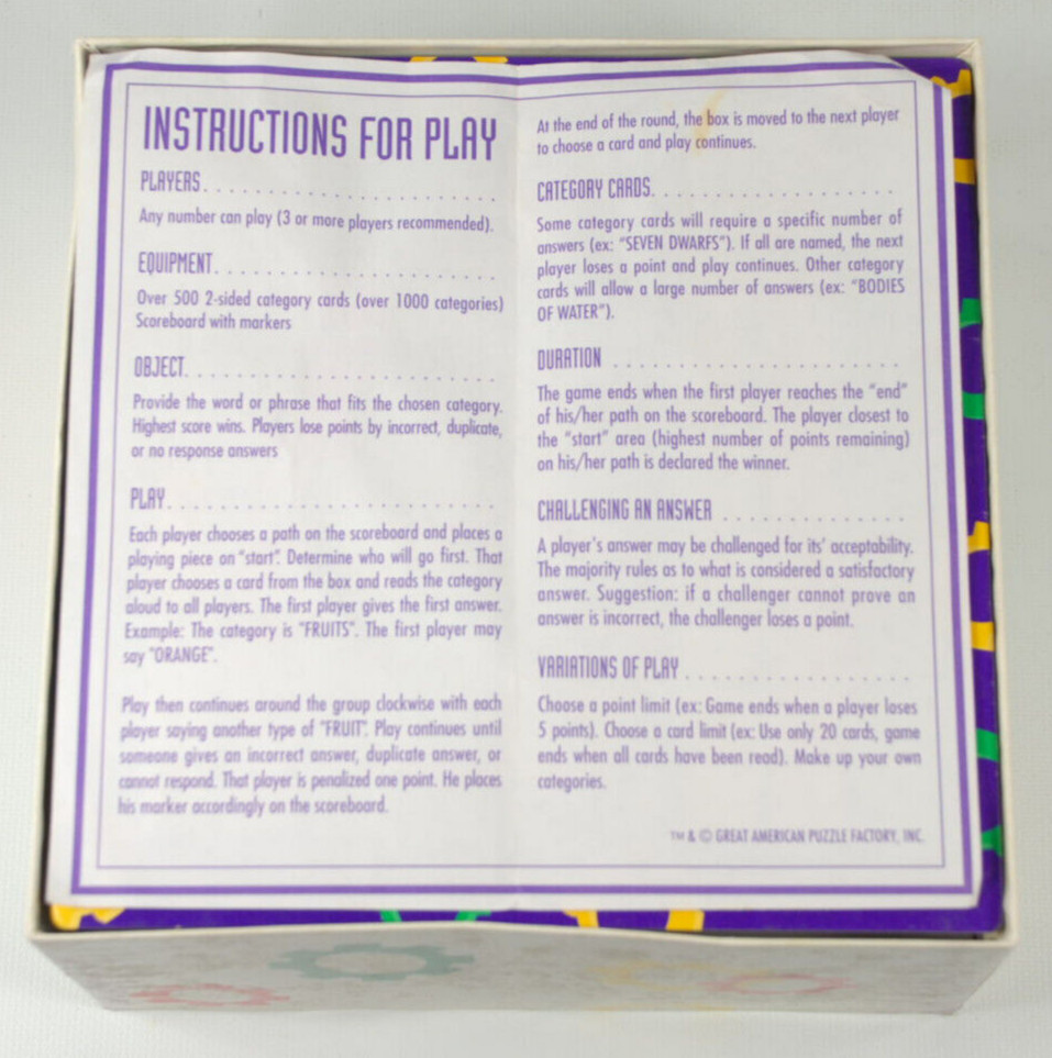 MEMORY MADNESS The Word Game That Jogs Your Memory GREAT AMERICAN PUZZLE FACTORY