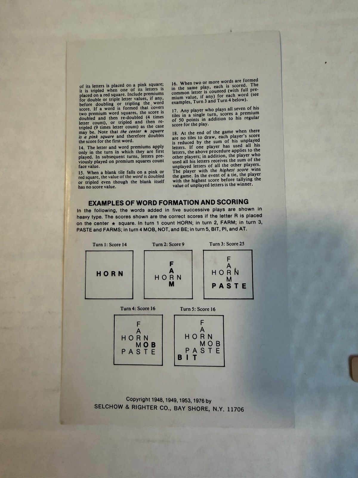 Scrabble Crossword Game Pocket Edition Travel Size 1978 Complete W/Box, Used