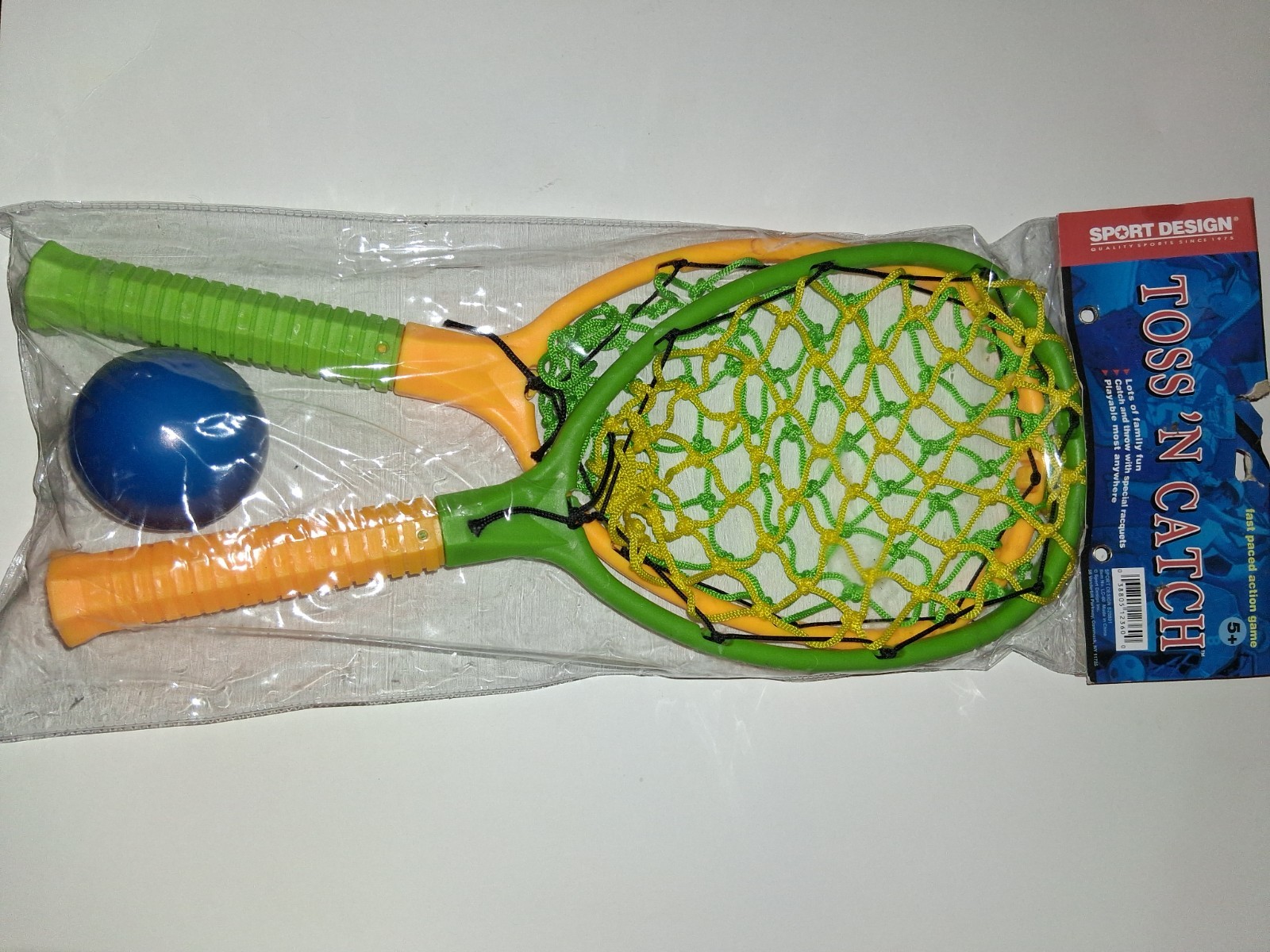 Sport Design Toss ’N Catch Racquet Game Set 2 Net Rackets Ball New Ages 5+