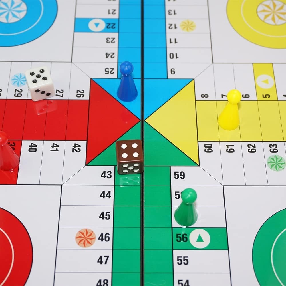 Ludo Game Board Set -9.5”, Magnetic Folding Travel Classic Strategy Game Roun…