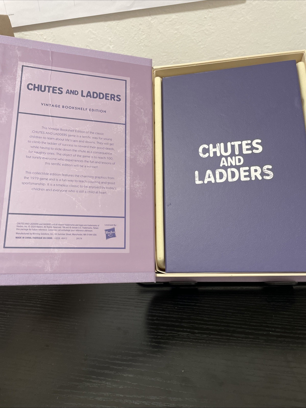 WS Game Company Chutes and Ladders Vintage Bookshelf Edition Board Game