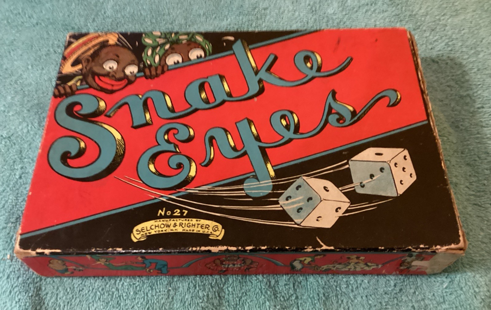 Vintage 1930’s No 27 Snake Eyes .Selchow & Righter.