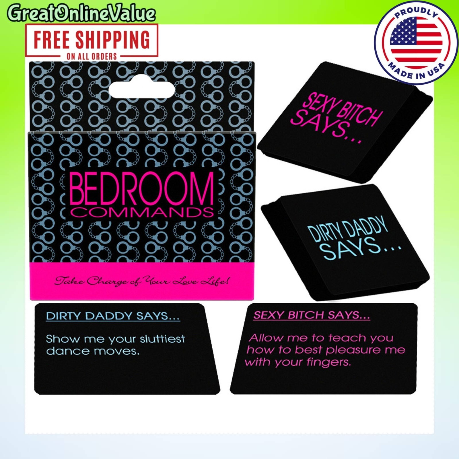 Bedroom Commands Sex Couples Board Game Kinky Fantasy Romance Adult Gift NEW