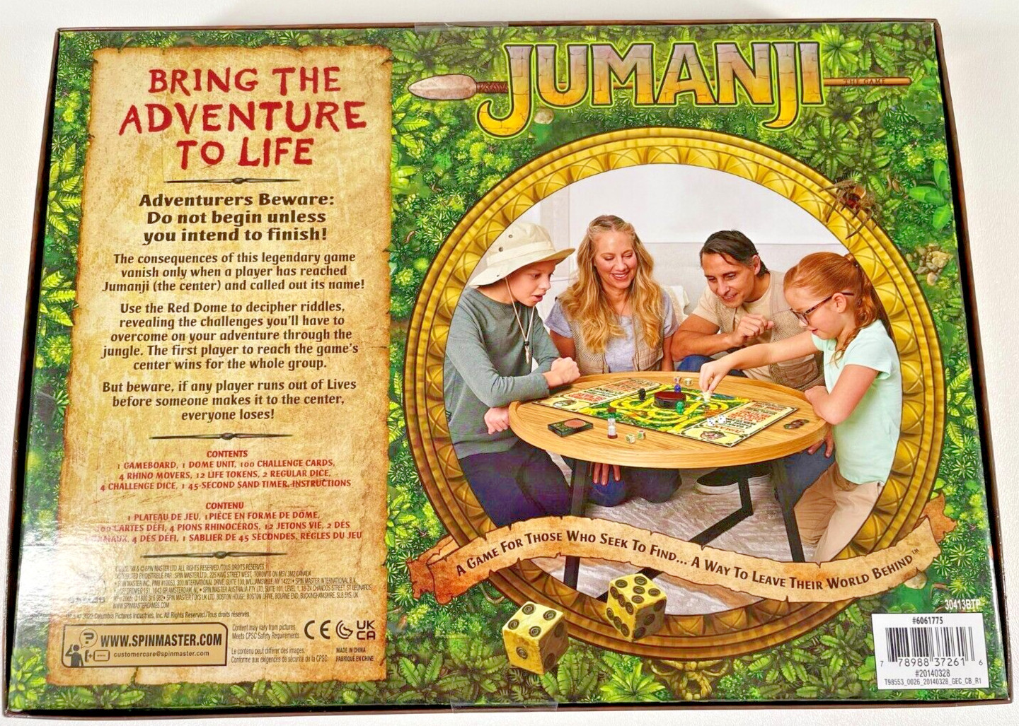 Jumanji The Game Real Wooden Box Edition of the Classic Adventure Board Game NEW