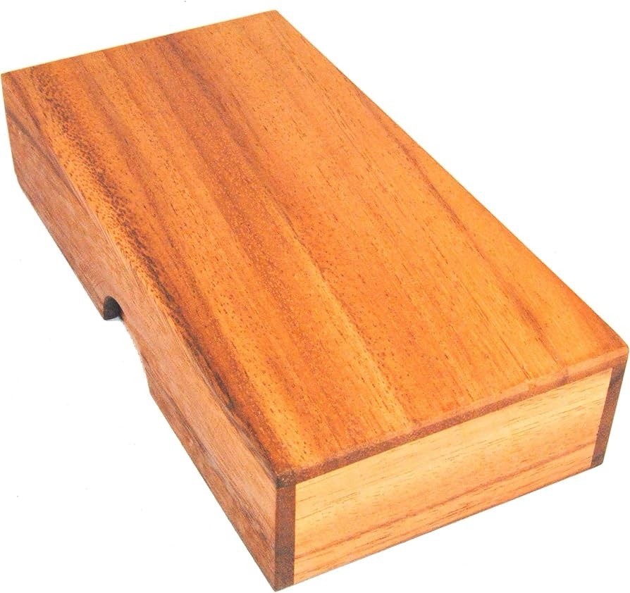 Fair Trade Thai Thailand Wooden Rainwood Tri Dominoes Set 20x10x4.5cm