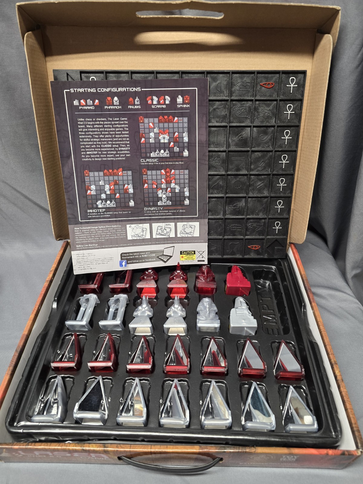 Laser Board Game Khet 2.0 Strategy Mensa Select Toy of the Year Complete