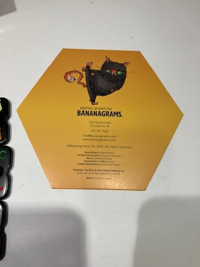 *COMPLETE* Cobra Paw Ninja Tile Game Bananagrams Master Meow Clawfuku Cat Ninja