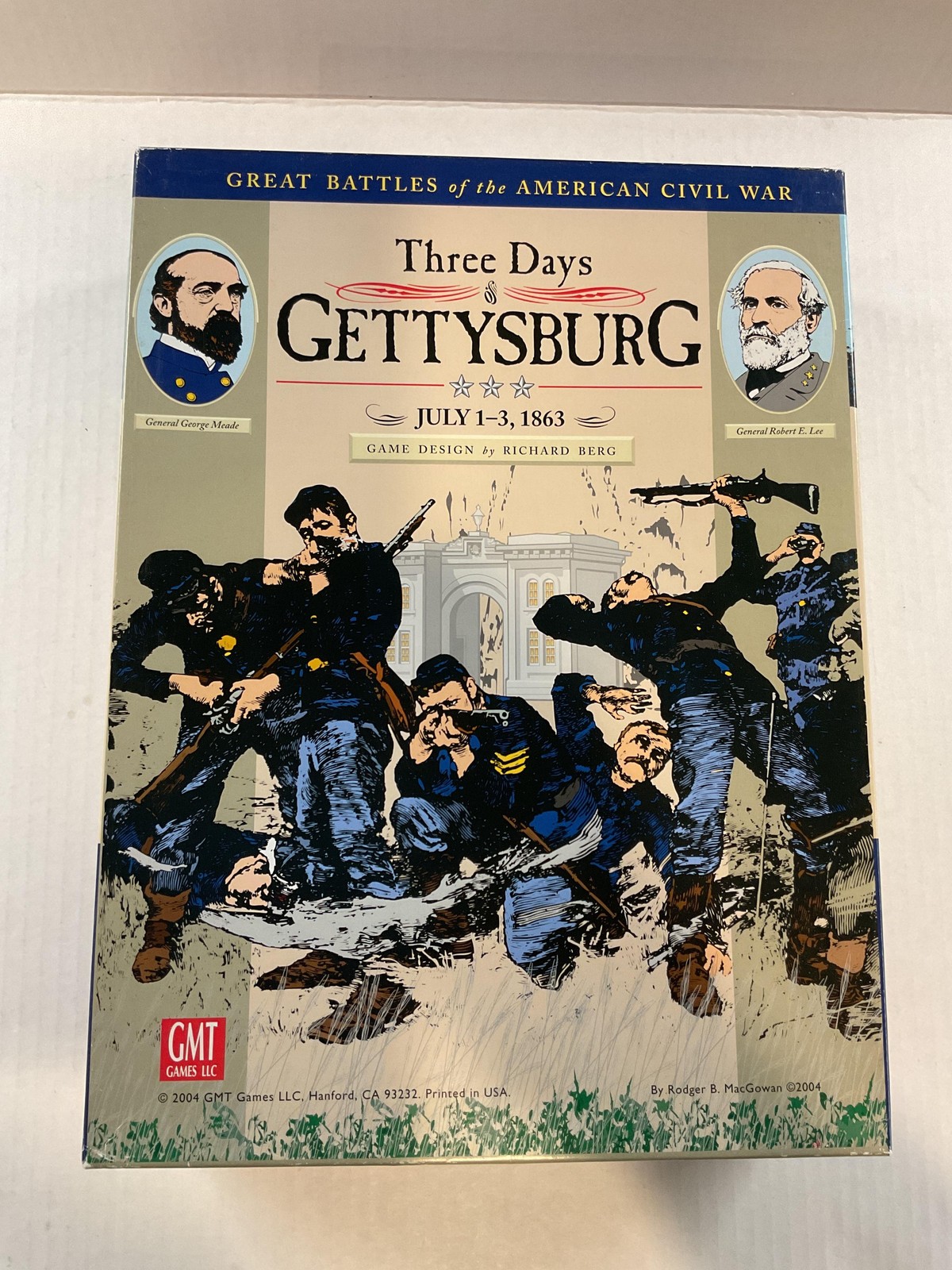 GMT Games Three Days Of Gettysburg Board Game 2004 Reprint Edition New Open Box