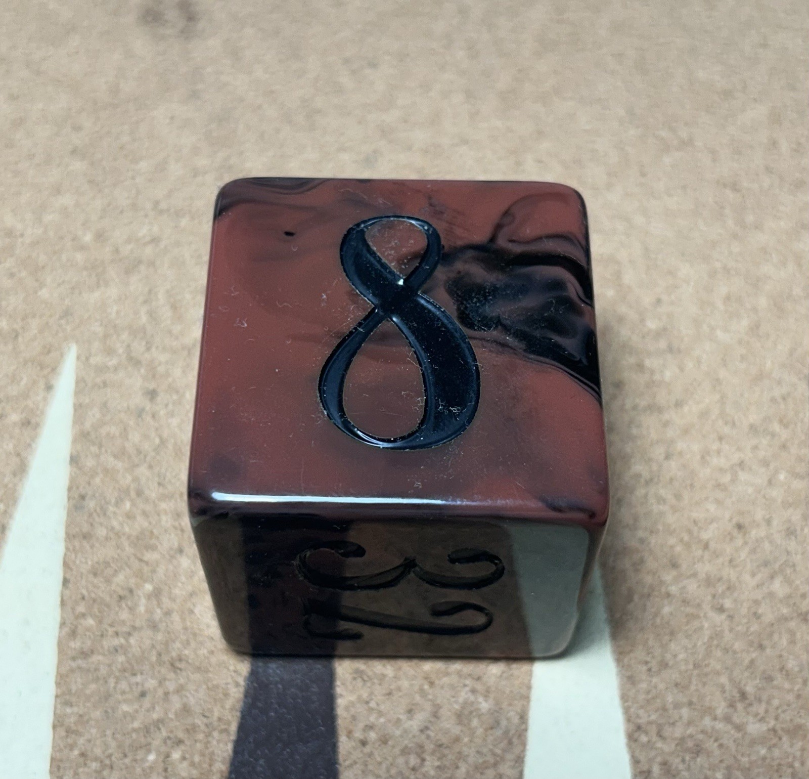 Large Gothic 1.5” Backgammon Doubling Cube