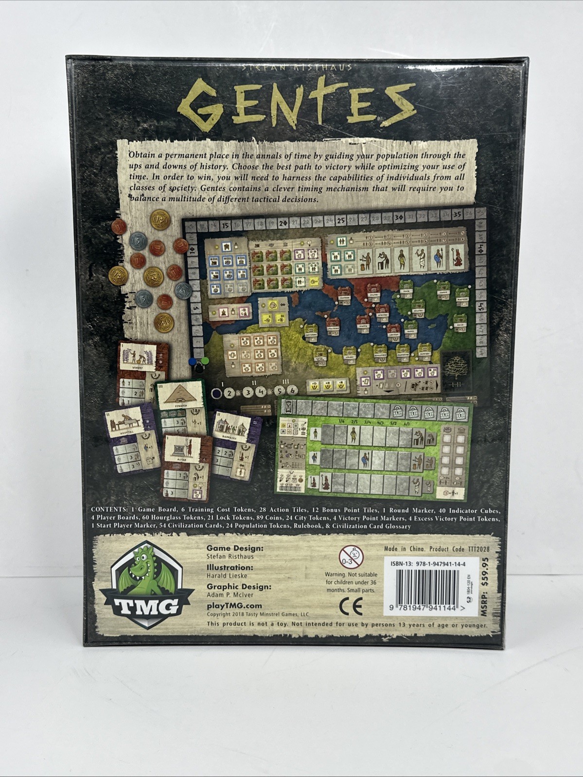 Gentes Board Game Tasty Minstrel Games, Stefan Risthaus, Factory Sealed NEW