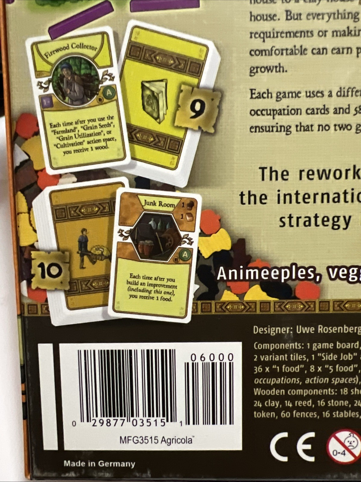 Agricola Board Game 3515 2016 Mayfair Games Complete Excellent Used 2016