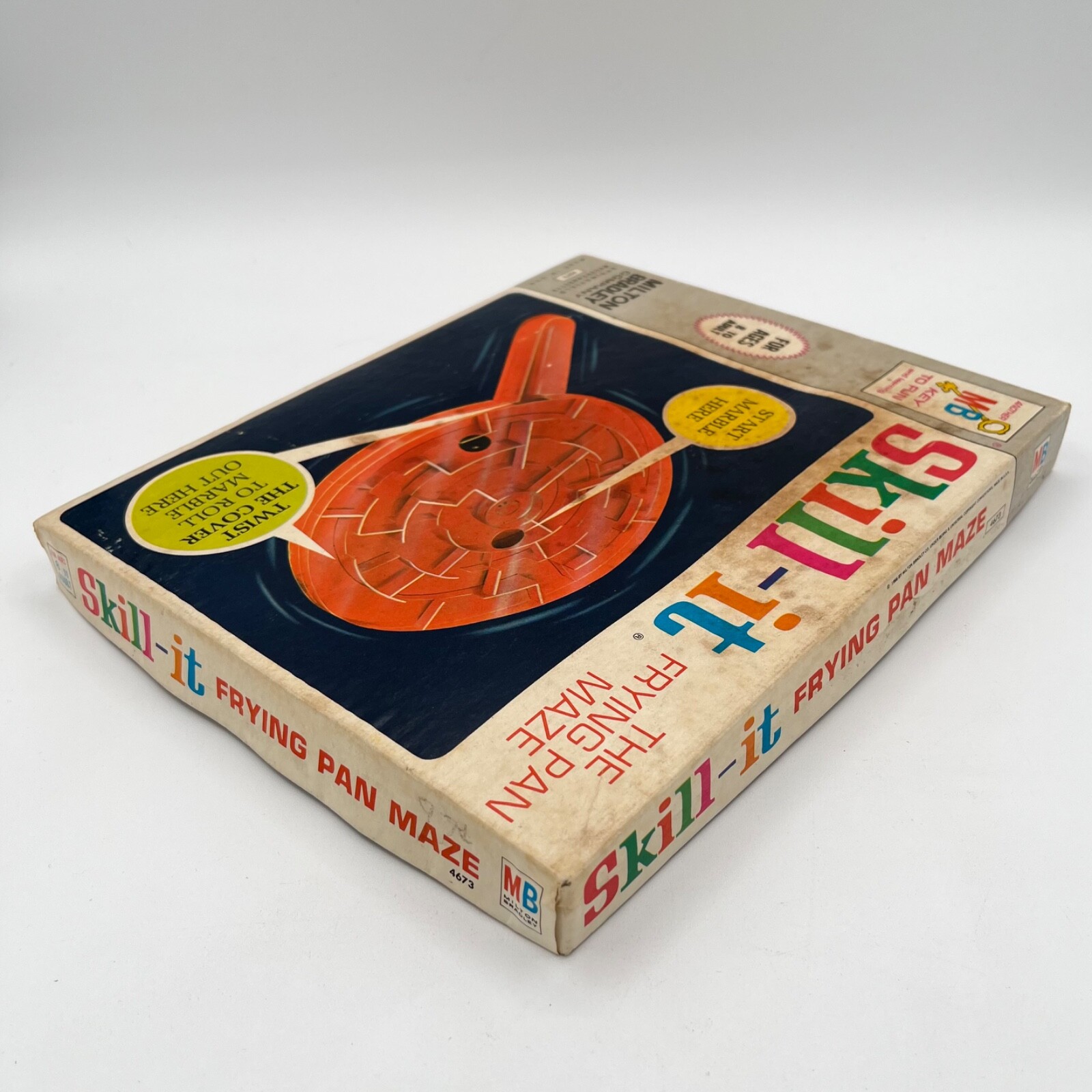 Vintage SKILL-IT The Frying Pan Maze MILTON BRADLEY 1966 #4673 USA Marble Game