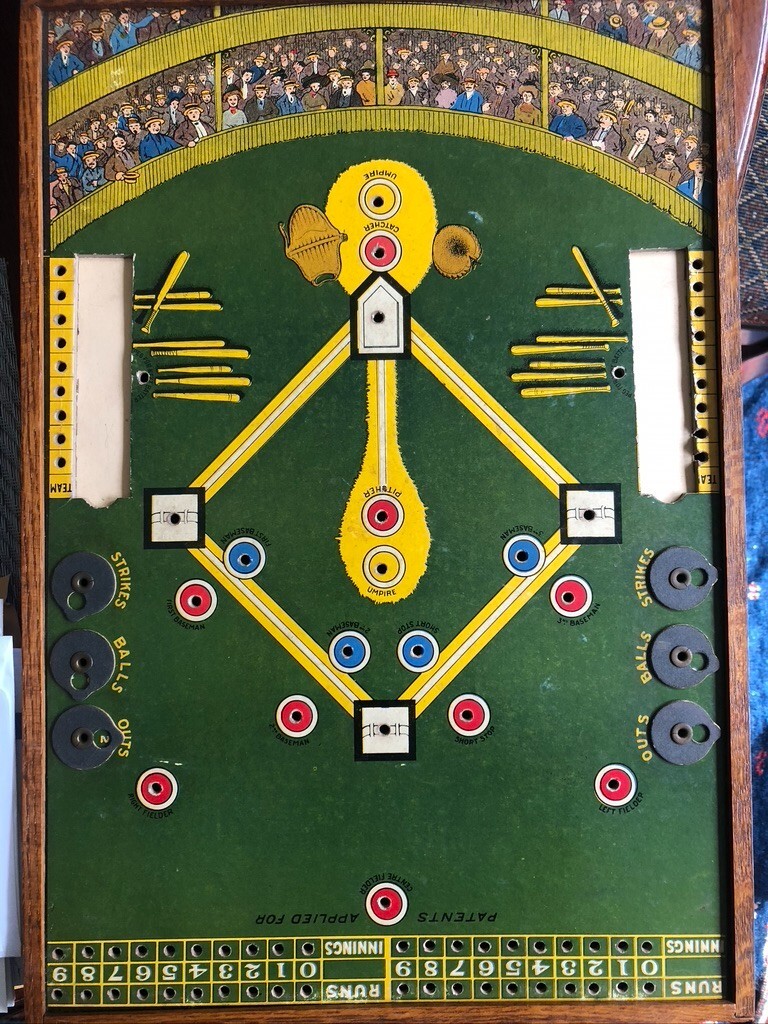 1913 Major League Indoor Baseball Game (Complete) High Grade Surviving Example