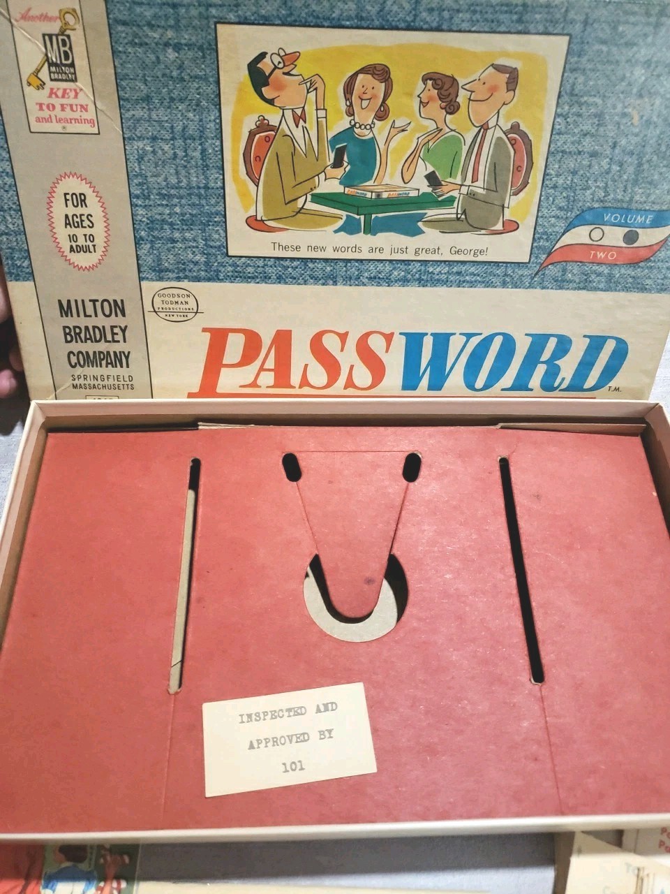 Vtg 1962 Milton Bradley Password Board Game Vol 2 #4260
