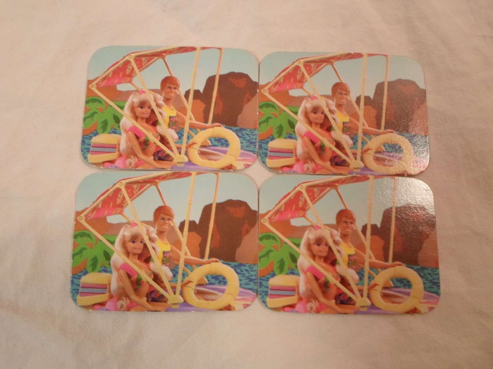 *Replacement Parts* Barbie Dream Board Game 1992 **Lot of 4 Boating Date Cards**
