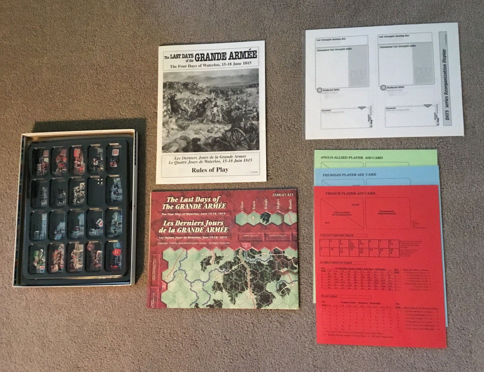 Operational Studies Group The Last Days Of The Grande Armee Waterloo Punched