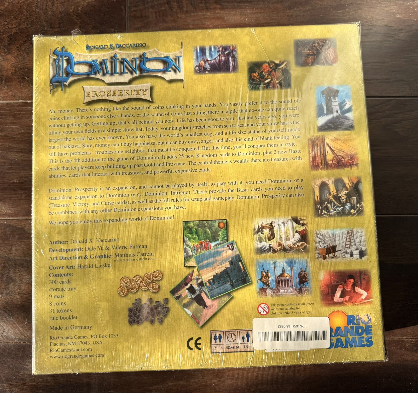 Dominion Prosperity EXPANSION Board Game Rio Grande 100% COMPLETE Sealed Cards