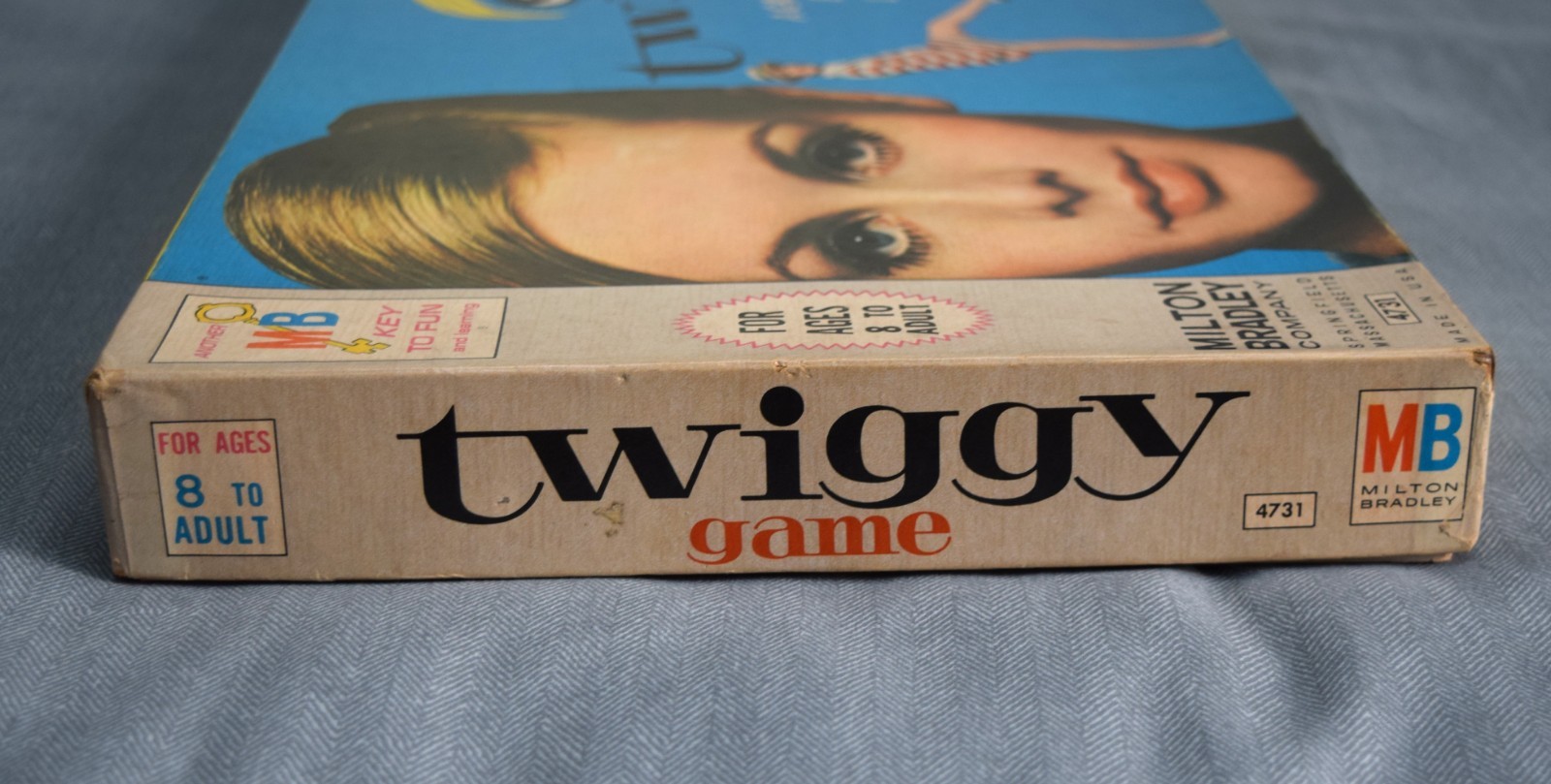 COMPLETE Vintage Twiggy Board Game 1960s 1967 MB Milton Bradley Queen of Mod