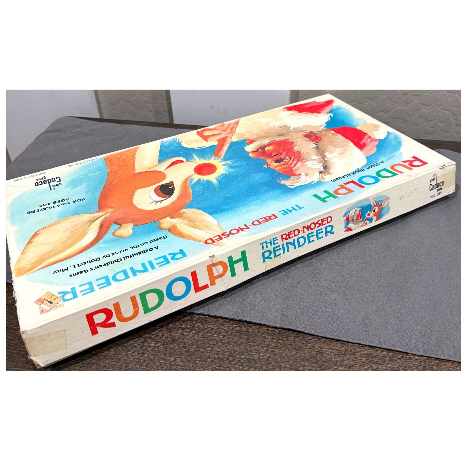 Vintage 1977 Rudolph the Red-Nosed Reindeer Cadaco Board Game Complete