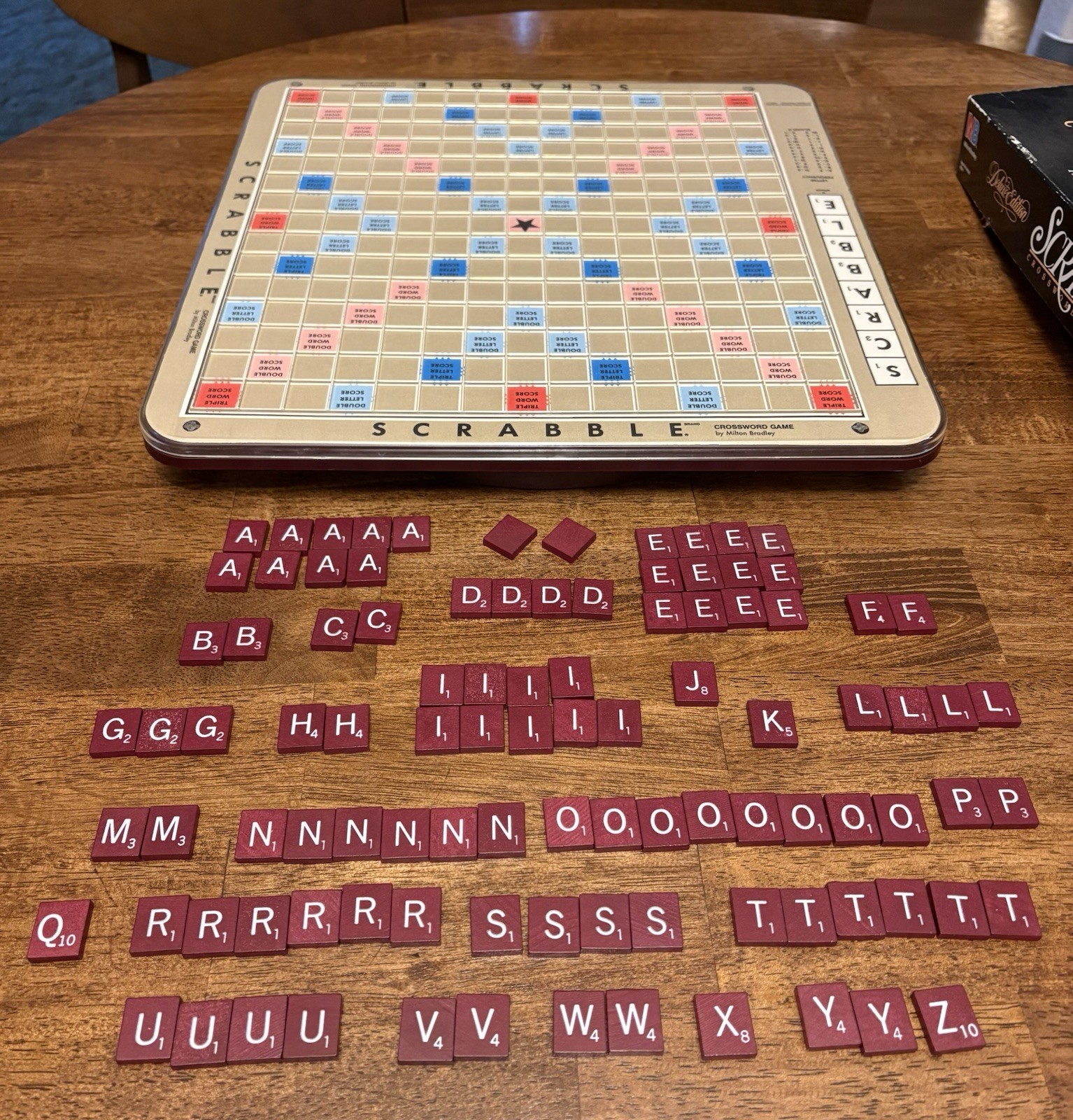 Scrabble Deluxe Edition Crossword Game #4034 1989 Vintage