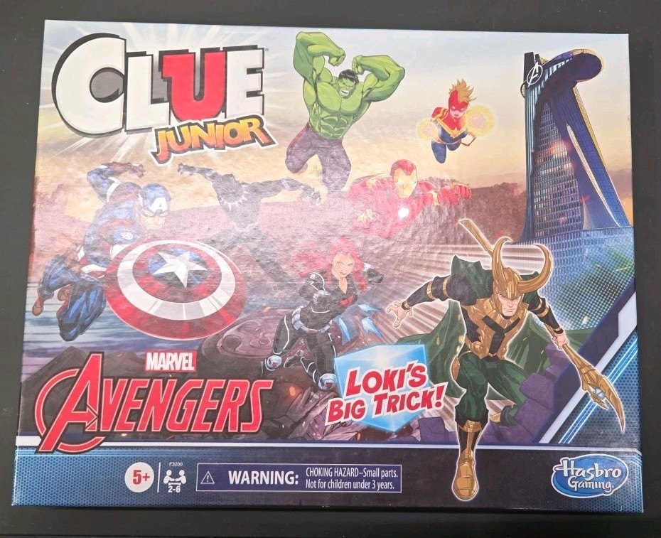 Clue Junior Marvel Avengers Loki’s Big Trick Hasbro Gaming Ages 5+ 2021 Used