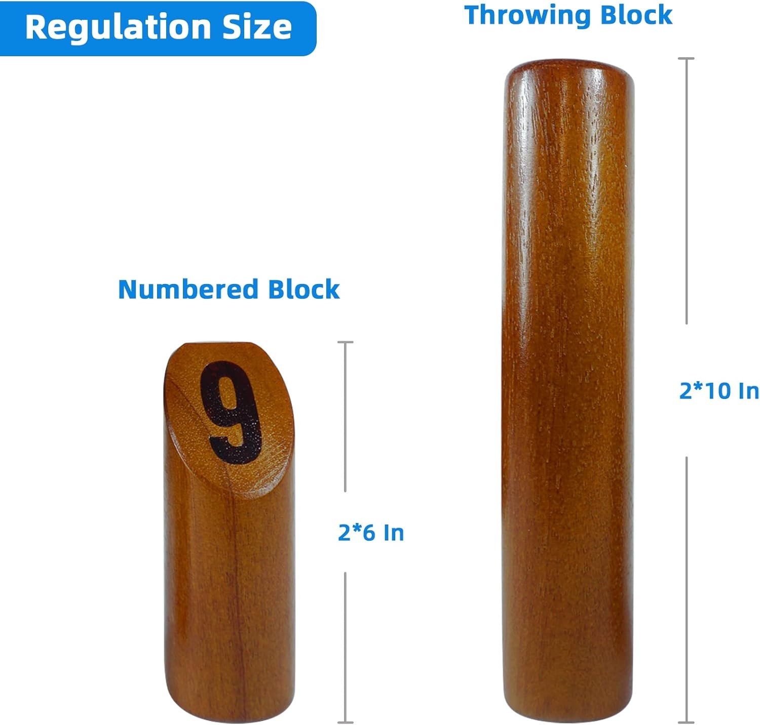 Wooden Tossing Game Set with Scoreboard & Case for Adults Teens Outdoor