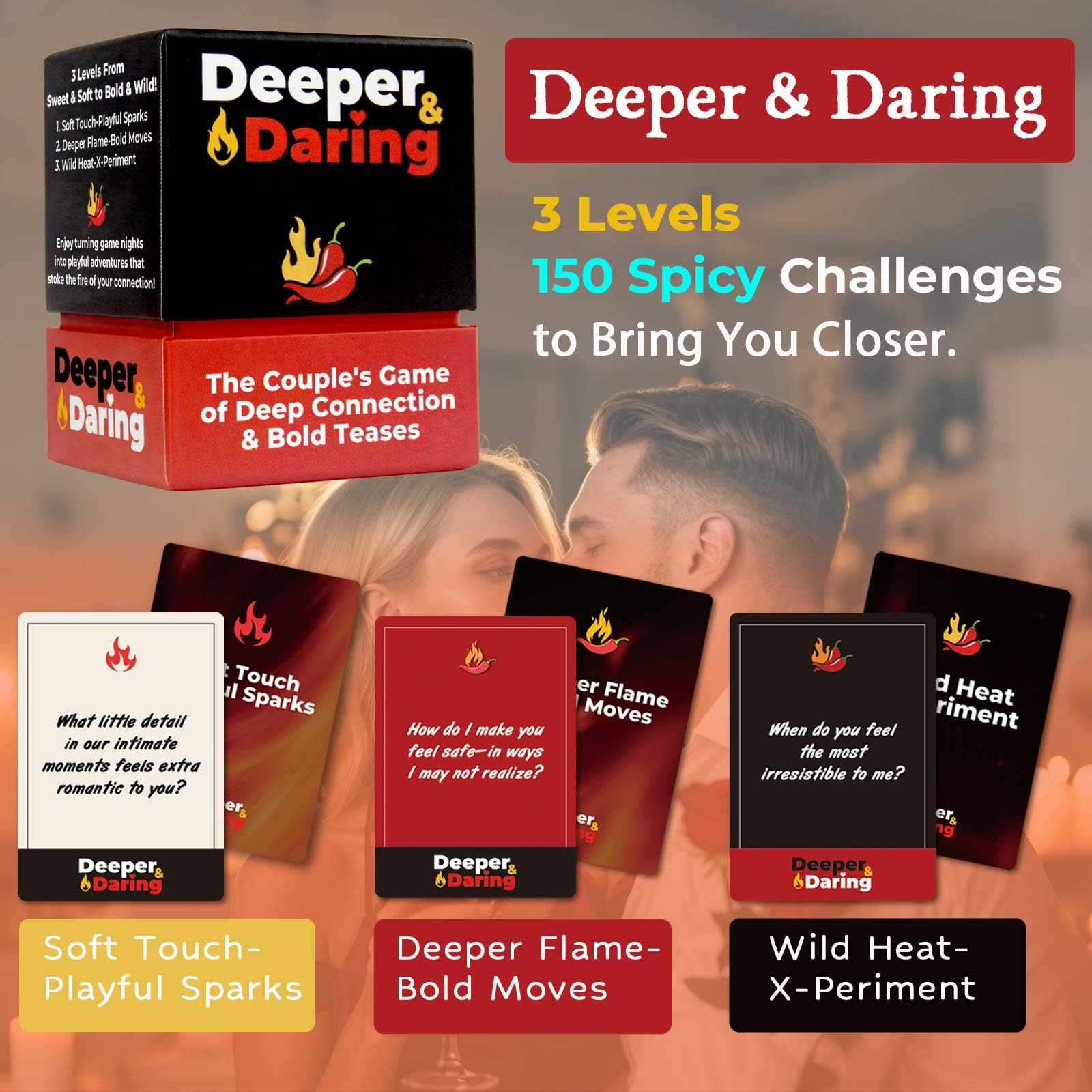 Couples Games – Date Night Card Game with 150 Deep Questions & Dares, Romanti…