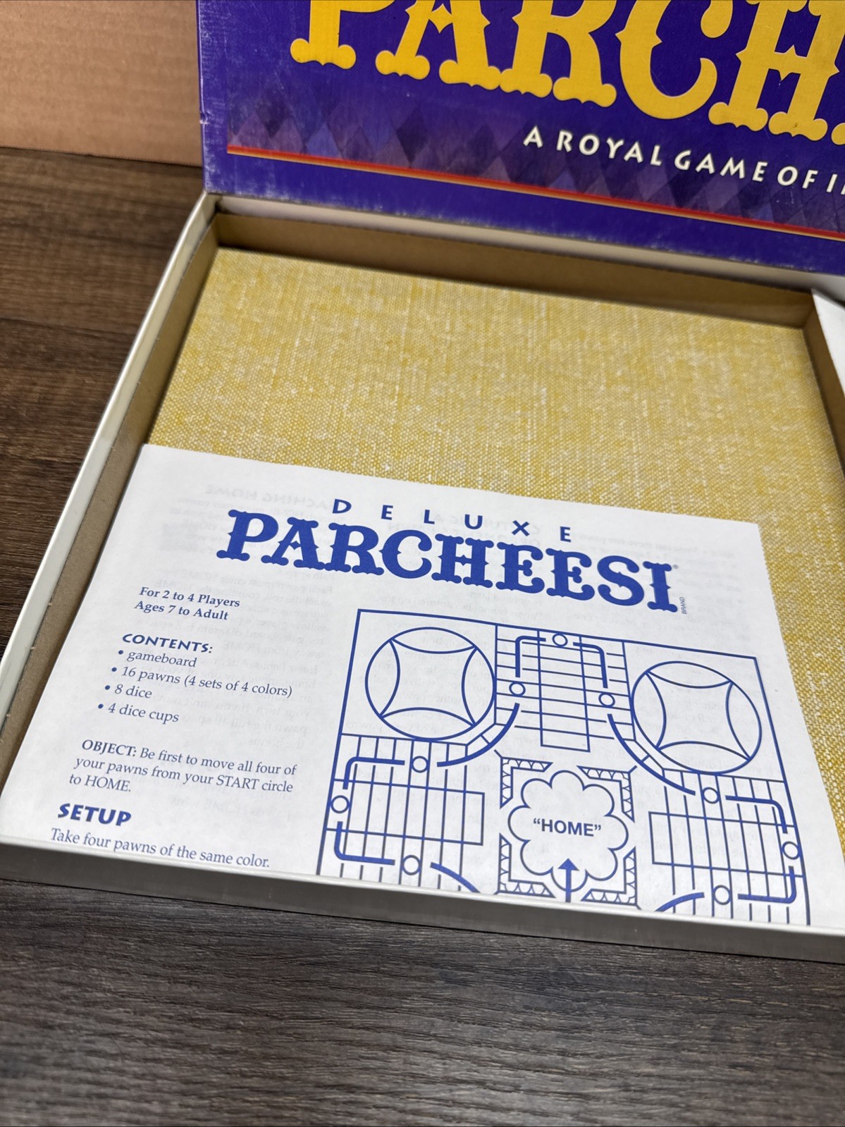 VINTAGE Deluxe Parcheesi COMPLETE Milton Bradley 1989 Classic Strategy