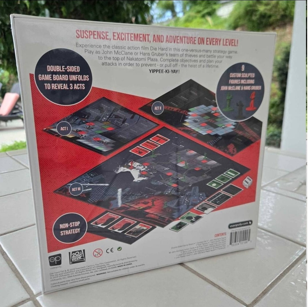 Die Hard Factory Sealed OP Game The Nakatomi Heist Board Game Double-Sided Board