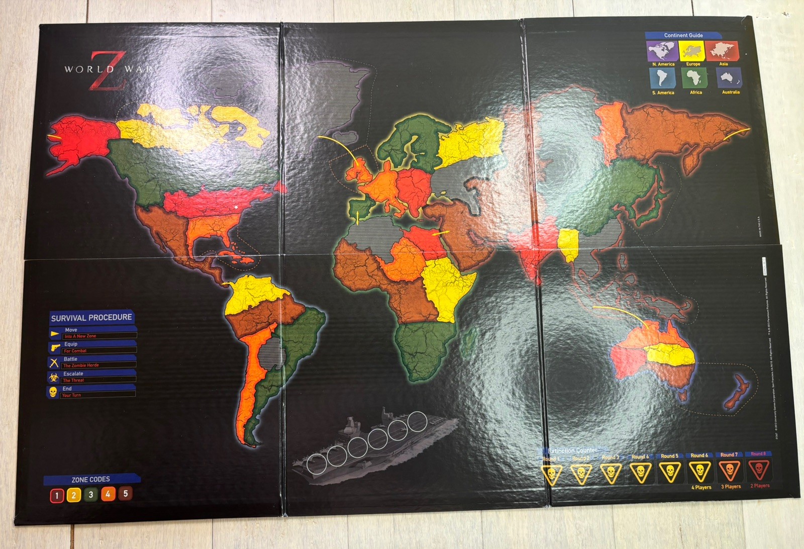 WORLD WAR Z The Game Board Game 100% COMPLETE 2013