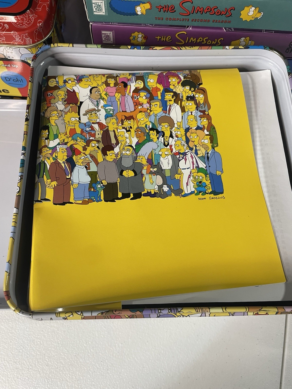 The Simpsons Collection Lot Empty Homer Tin Trivia Game Seasons 1-4 & 7th Series