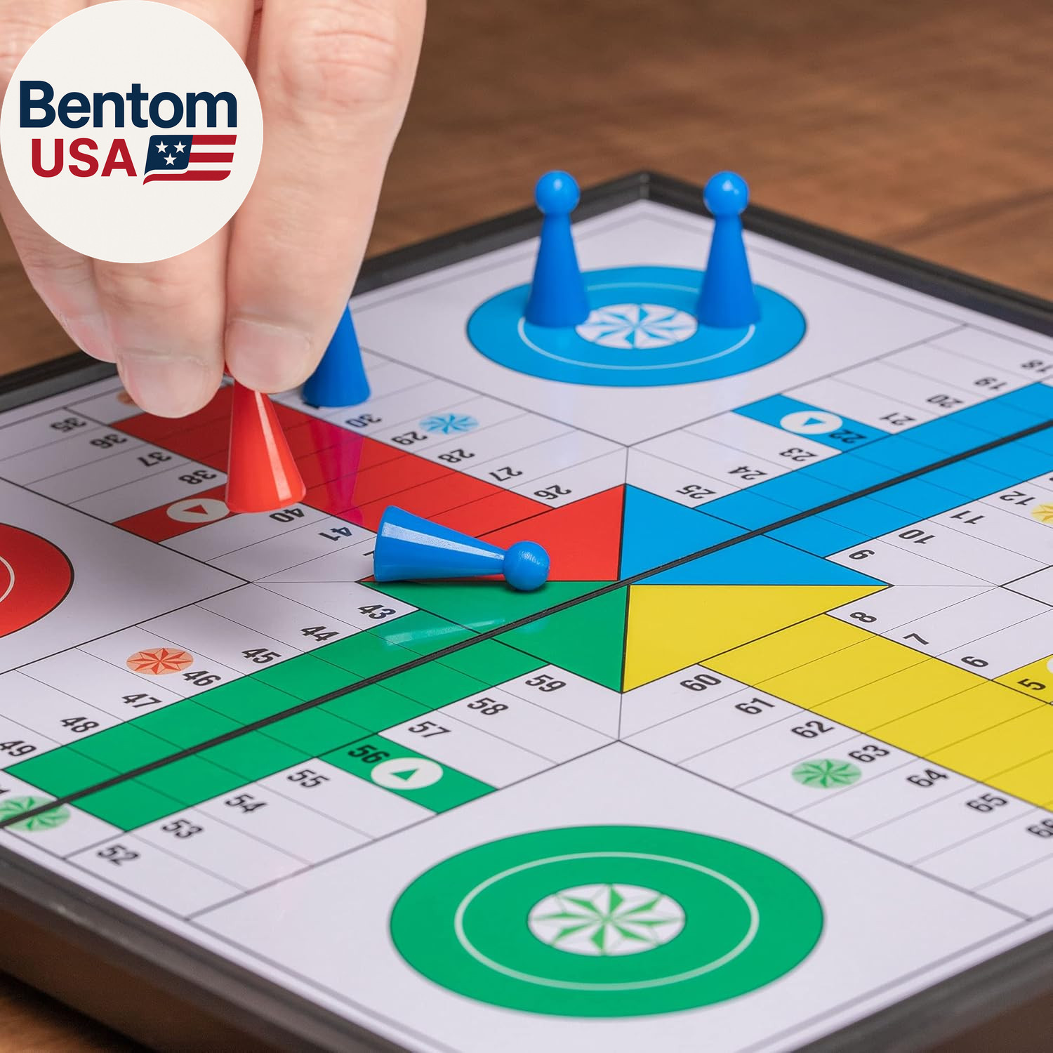 Magnetic Ludo Travel Game Set – 9.8″ Folding Board for Classic Portable Strategy