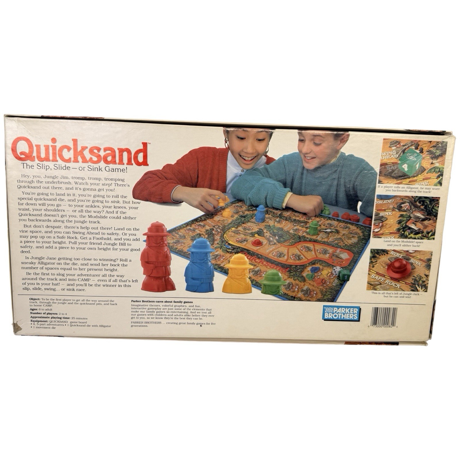 Quicksand Board Game 1989 Parker Brothers “Slip, Slide or Sink!” Incomplete