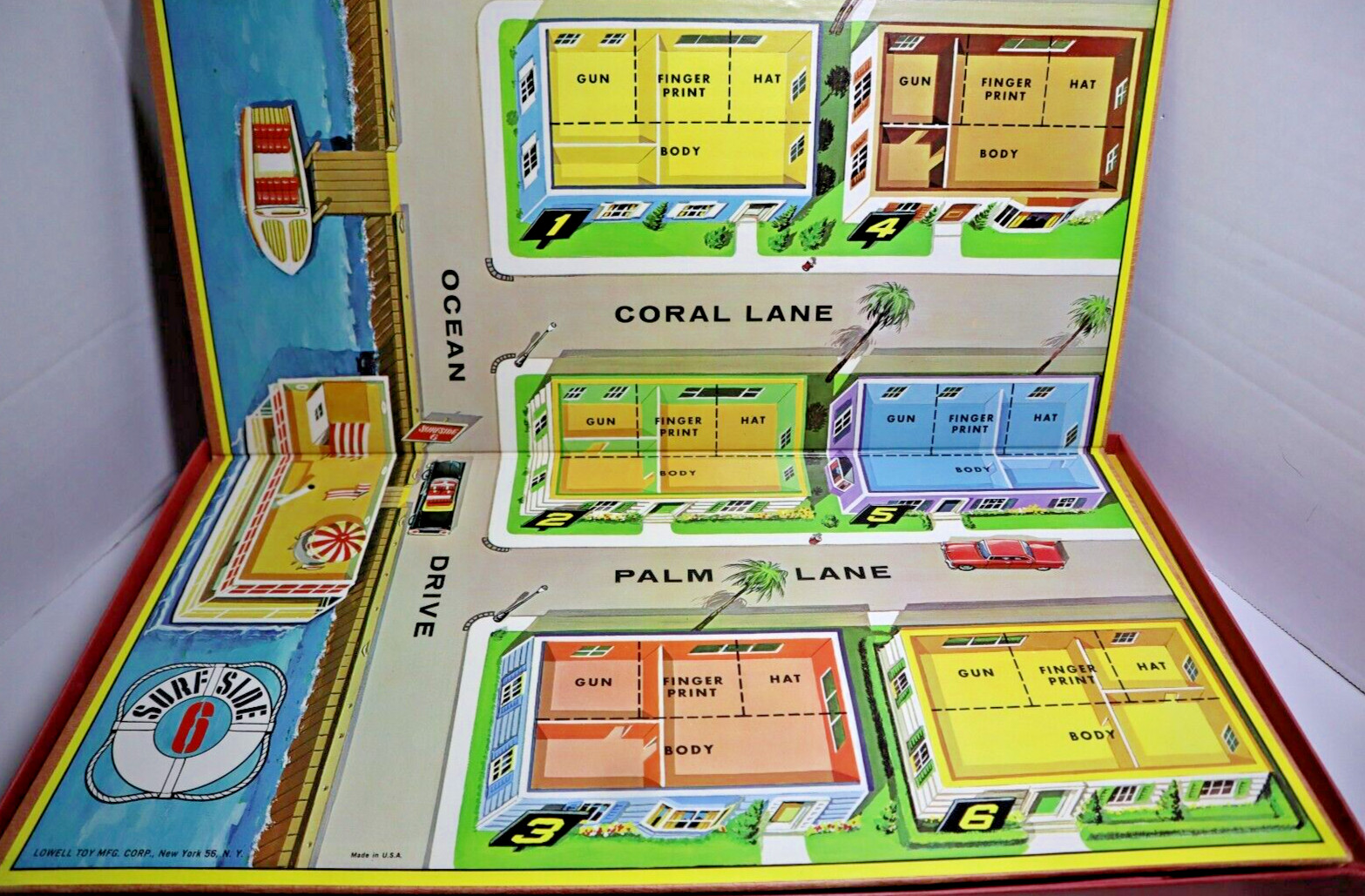 1962 Lowell Toy Co. Surf Side 6 Game Complete EXIB RARE