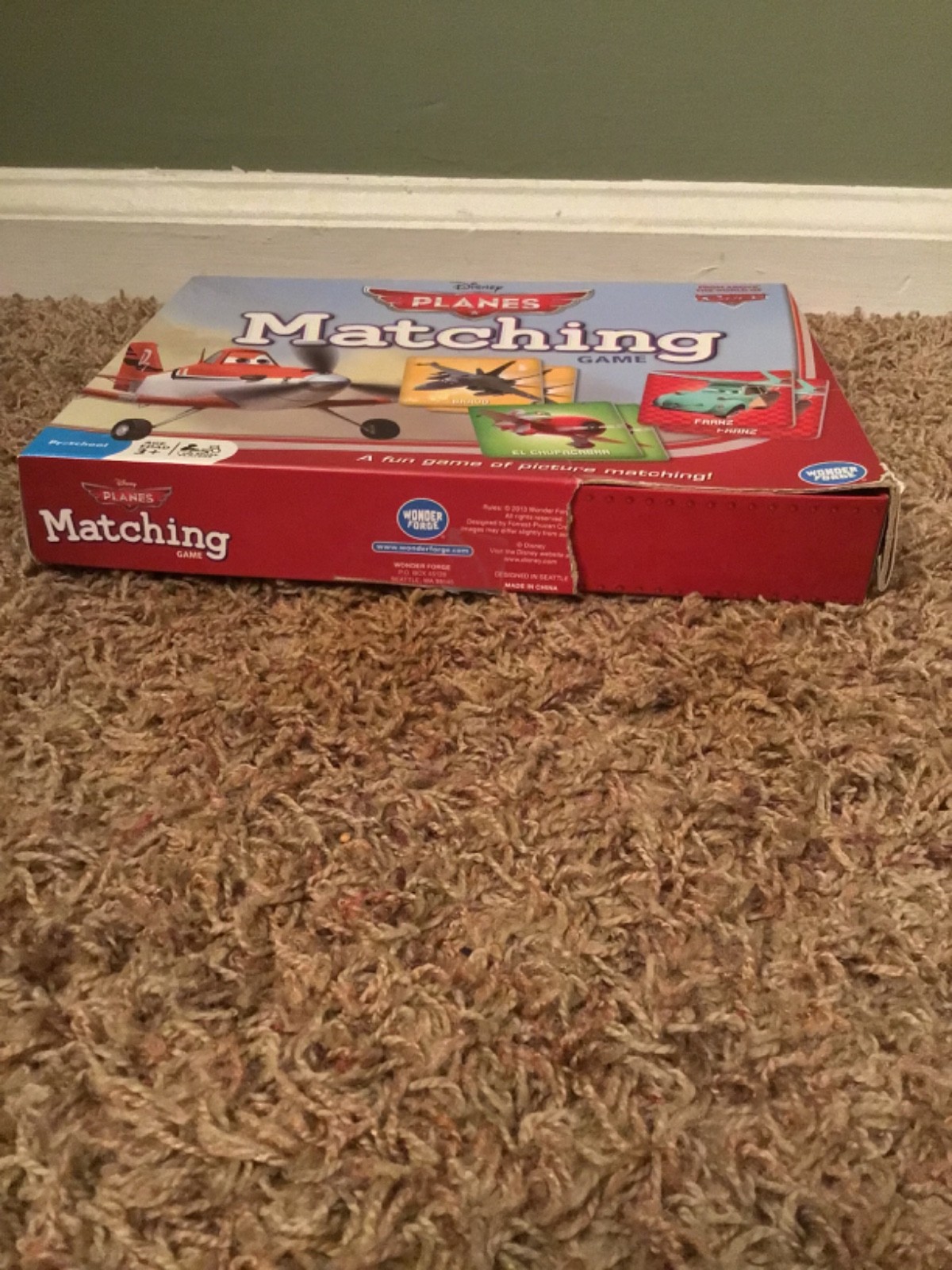 Vintage 2013 Wonder Forge Disney Planes Matching Game Complete 72 Cards