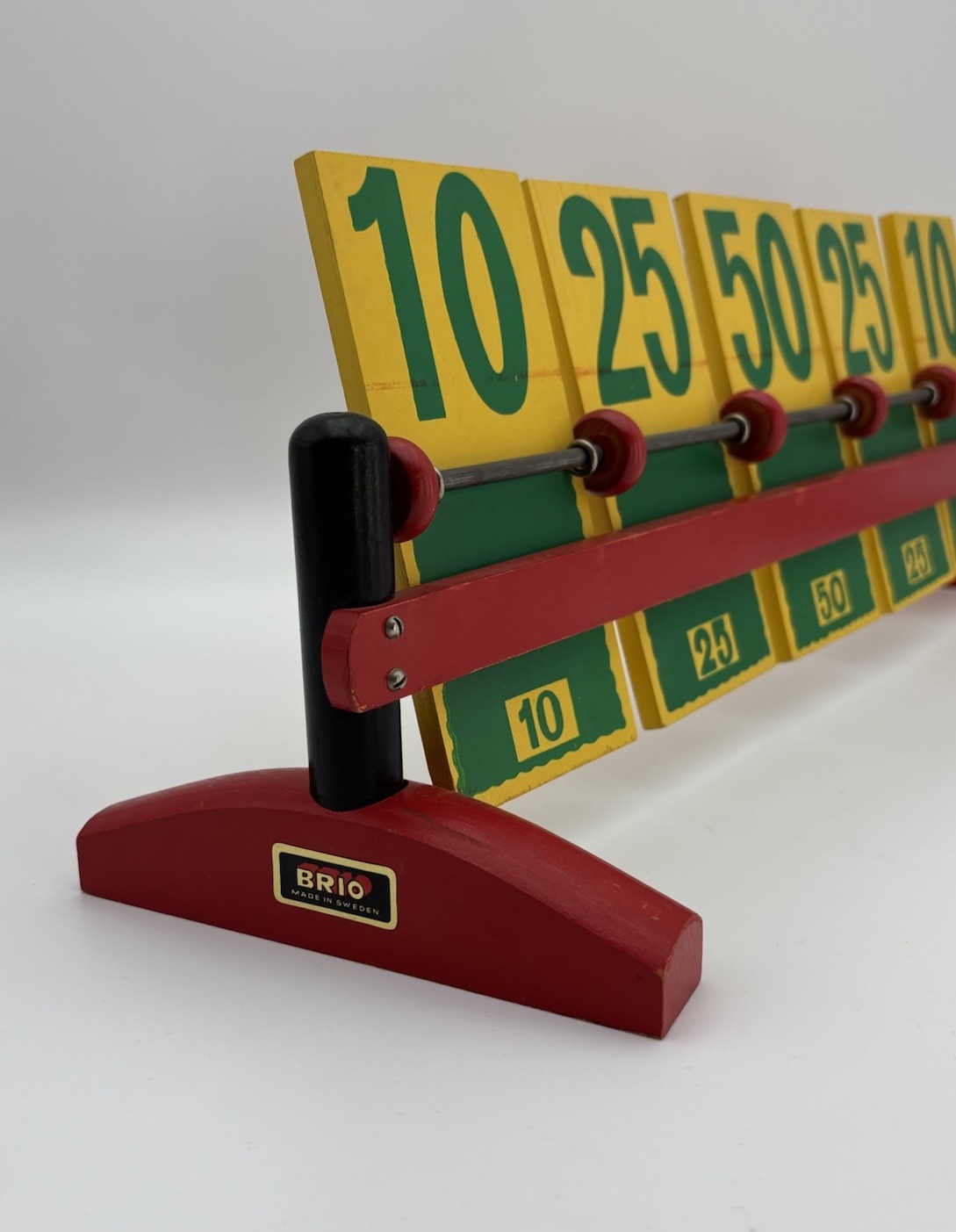 Vintage BRIO Wooden Flip Scorekeeper Table Target Game Counter Sweden MCM Nice!