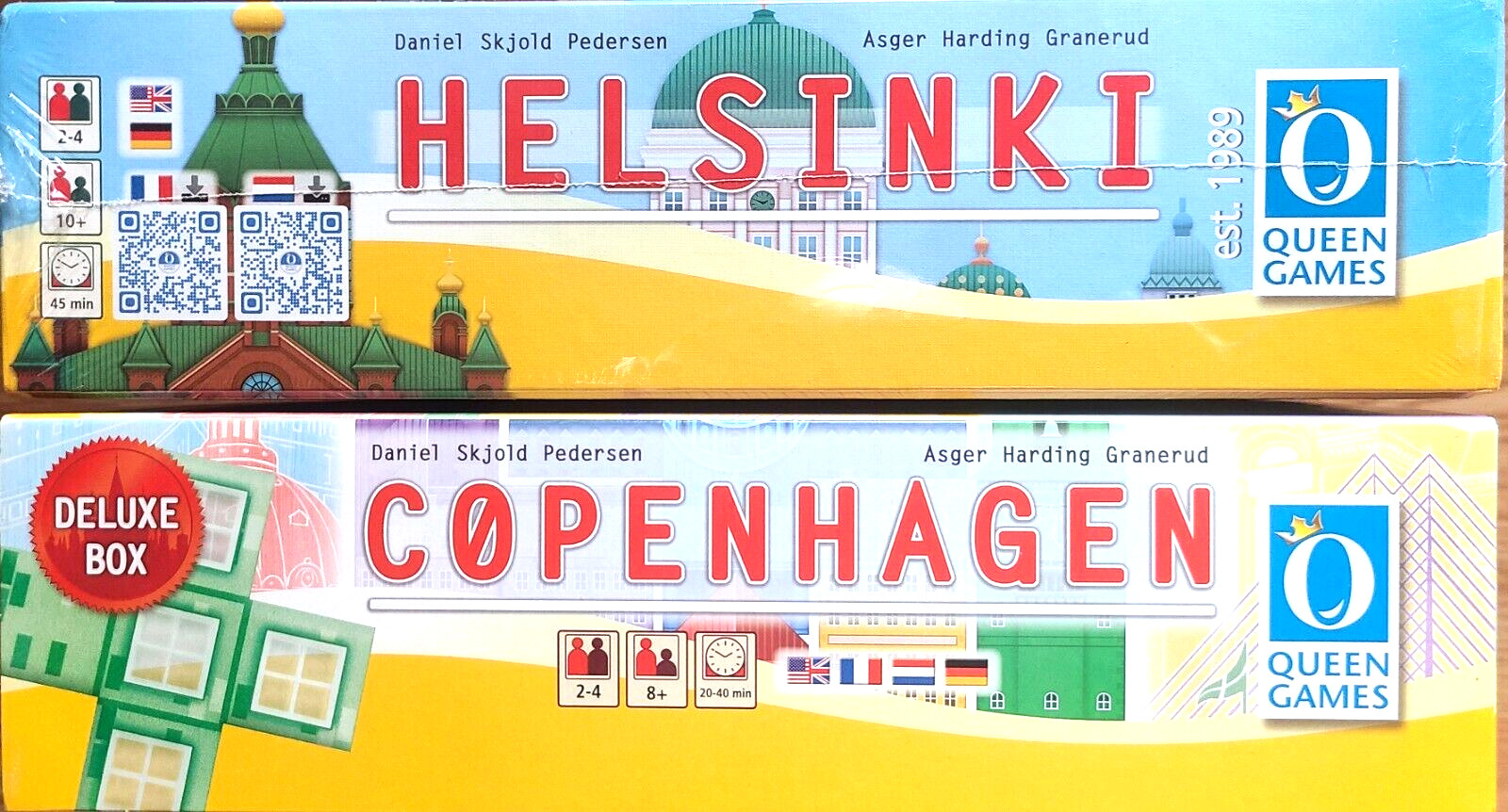 LOT of FOUR (4) – Helsinki + Expansion, Copenhagen Deluxe + Queenie – BRAND NEW