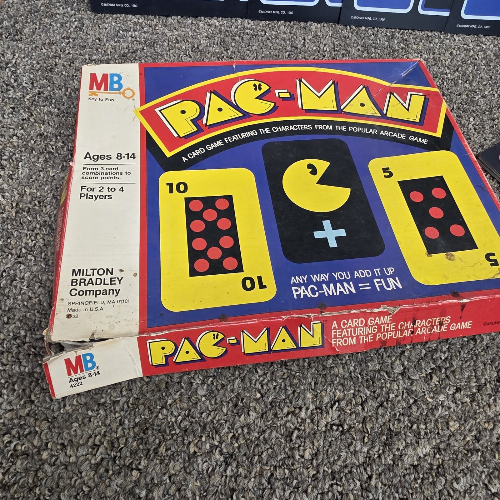 Vintage 1982 Pac-Man Card & Board Game Milton Bradley Complete Arcade Classic