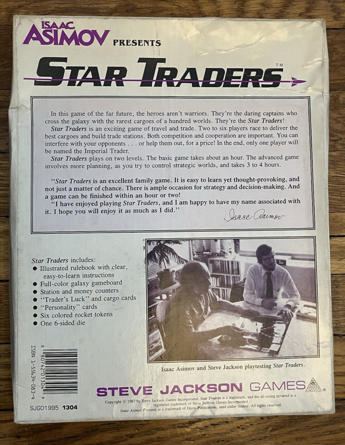 Star Traders Board Game – Isaac Asimov Steve Jackson Games 1987 99% Complete