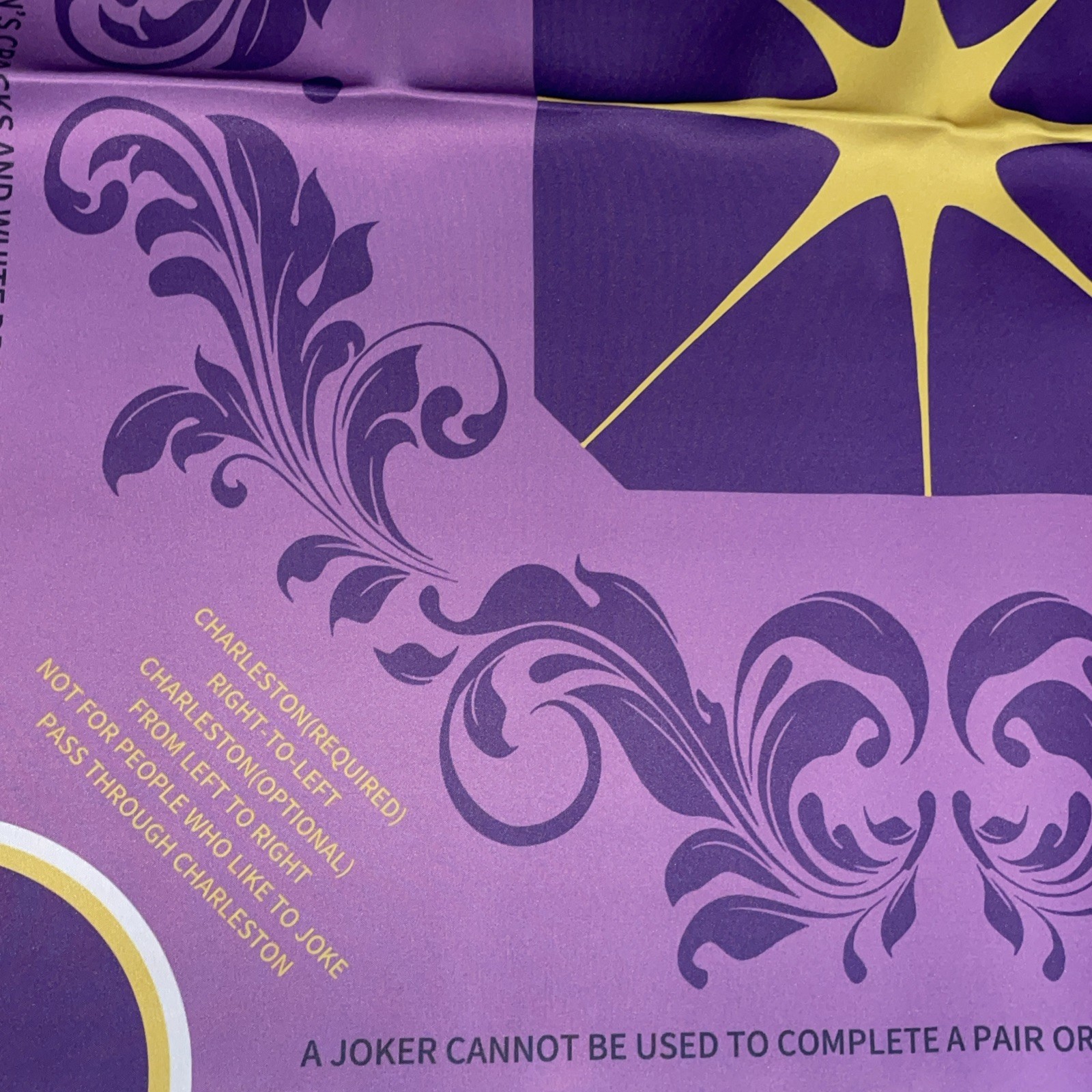 Mahjong Gaming Mat 31x31in Natural Rubber 3mm Thickened Non-Slip Purple New