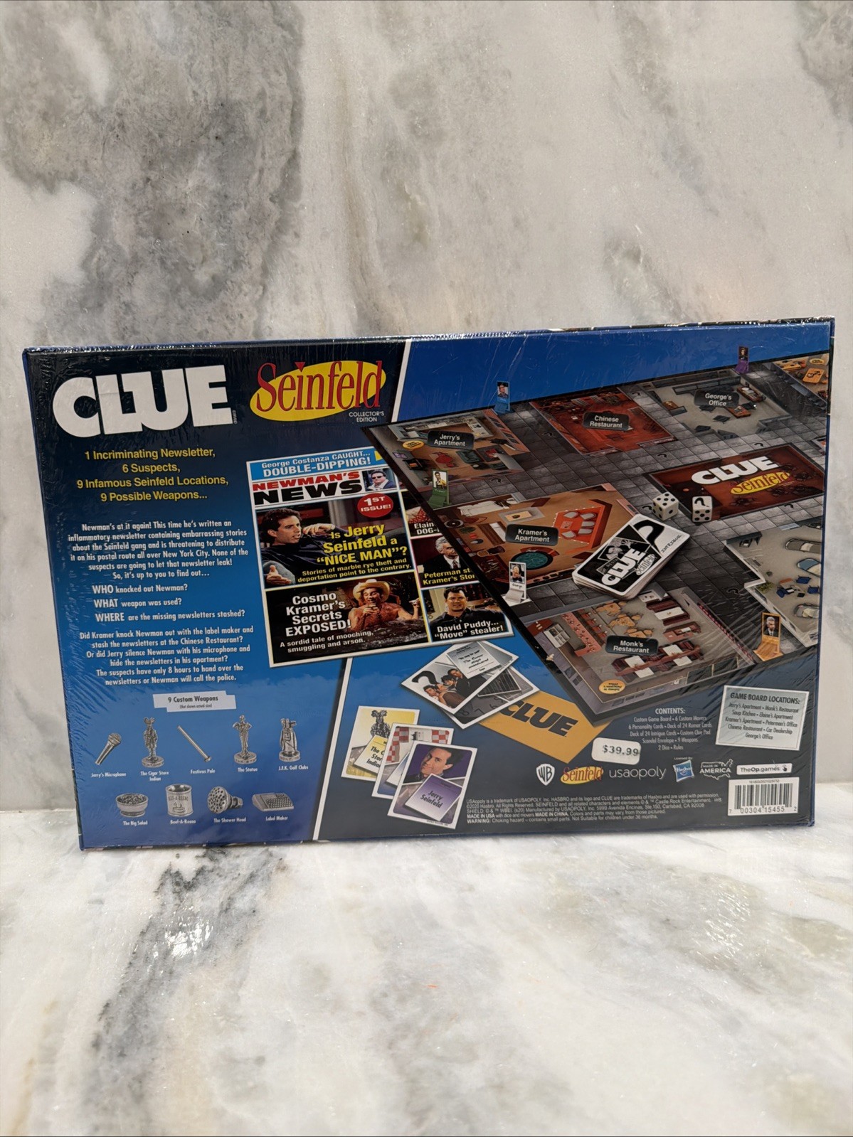 CLUE Seinfeld WB 2020 Edition Board Game USAopoly Hasbro NEW