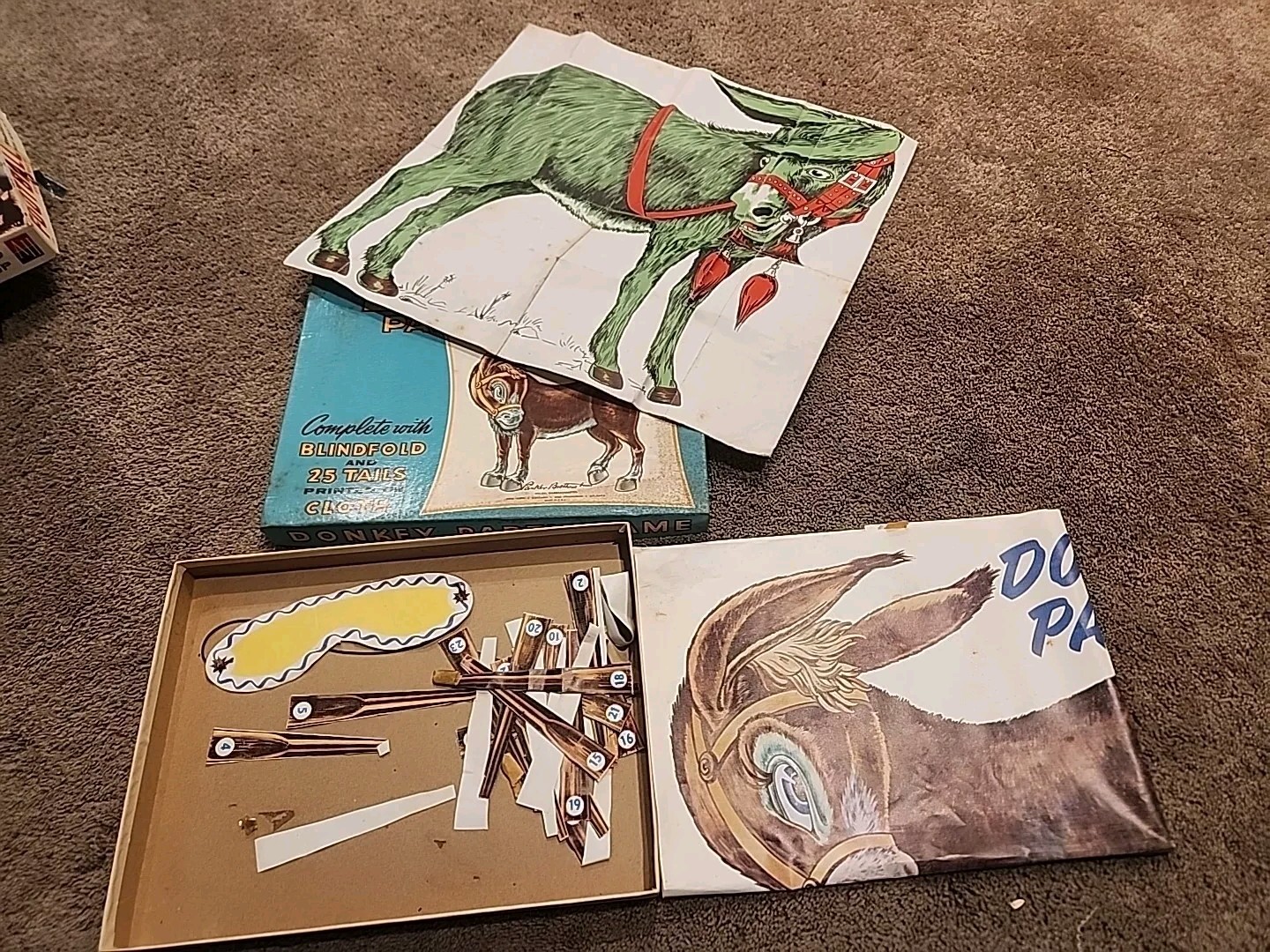 Vintage Parker Brothers Donkey Party Game 1950’s 60’s