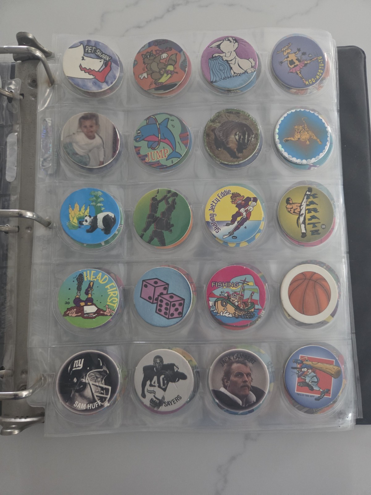 LOT of Vintage 1990’s POGS w/ Binder – 225 Pogs Total!