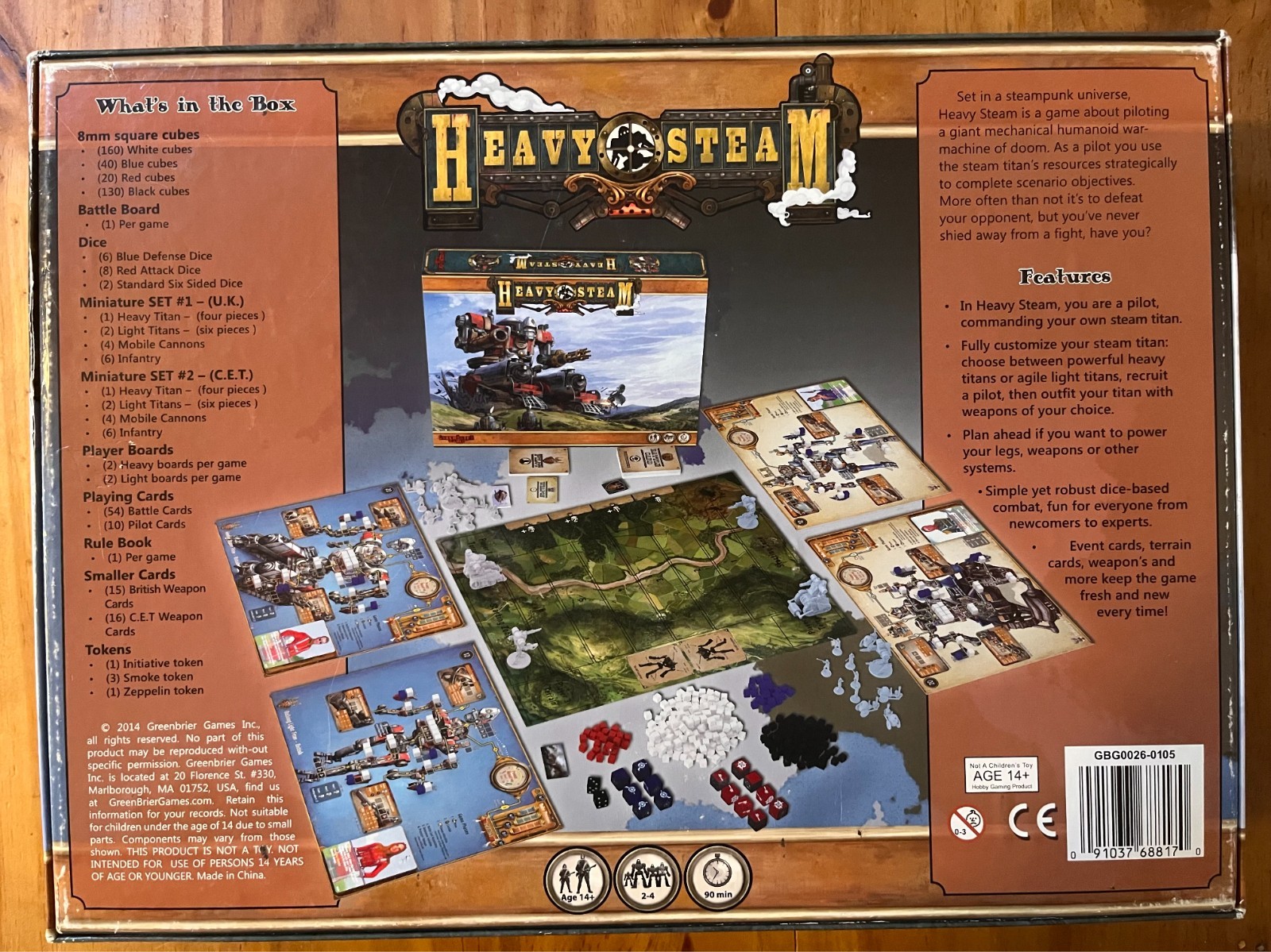 Heavy Steam Strategy Steampunk game Greenbrier Games with both expansions