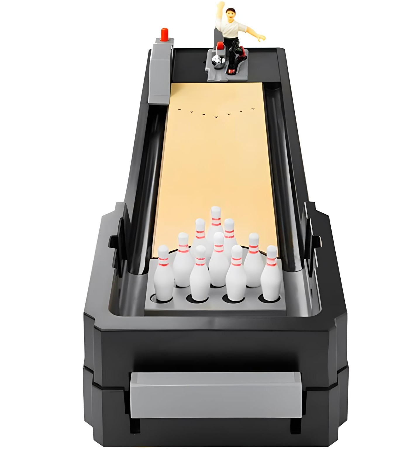 Mini Desktop Bowling Game Set – 10 Pins & Rolling Ball,Tabletop Sports Toy for F