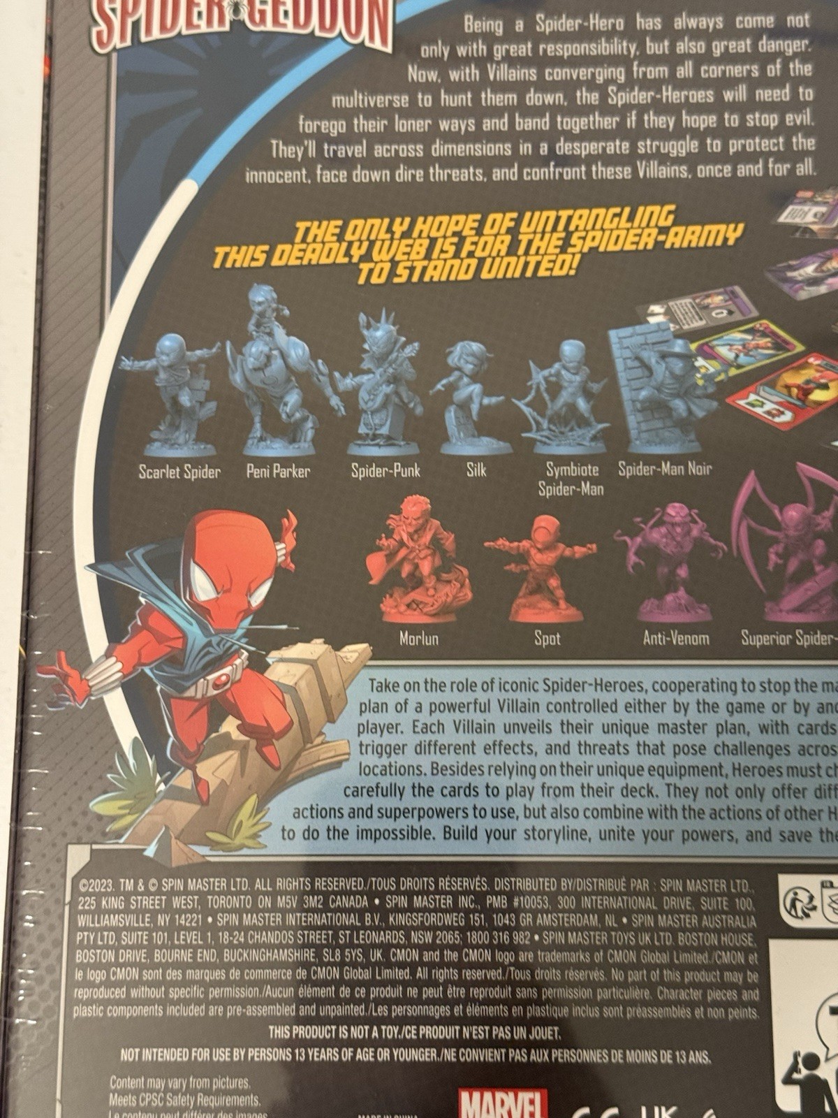 Marvel United Spider Geddon Board Game 1 To 4 Players Ages 14 And Up