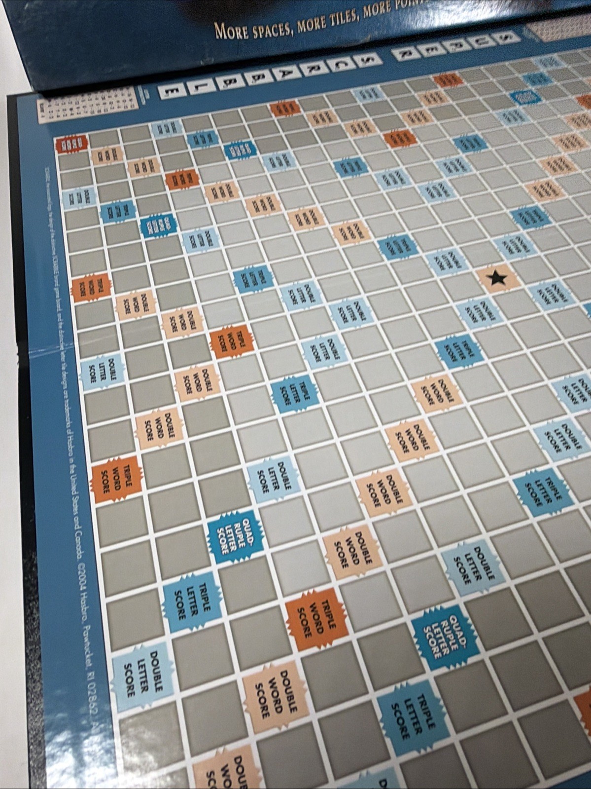 Super Scrabble Board Game by Hasbro – 2004 – 100% Complete with All 200 Tiles!