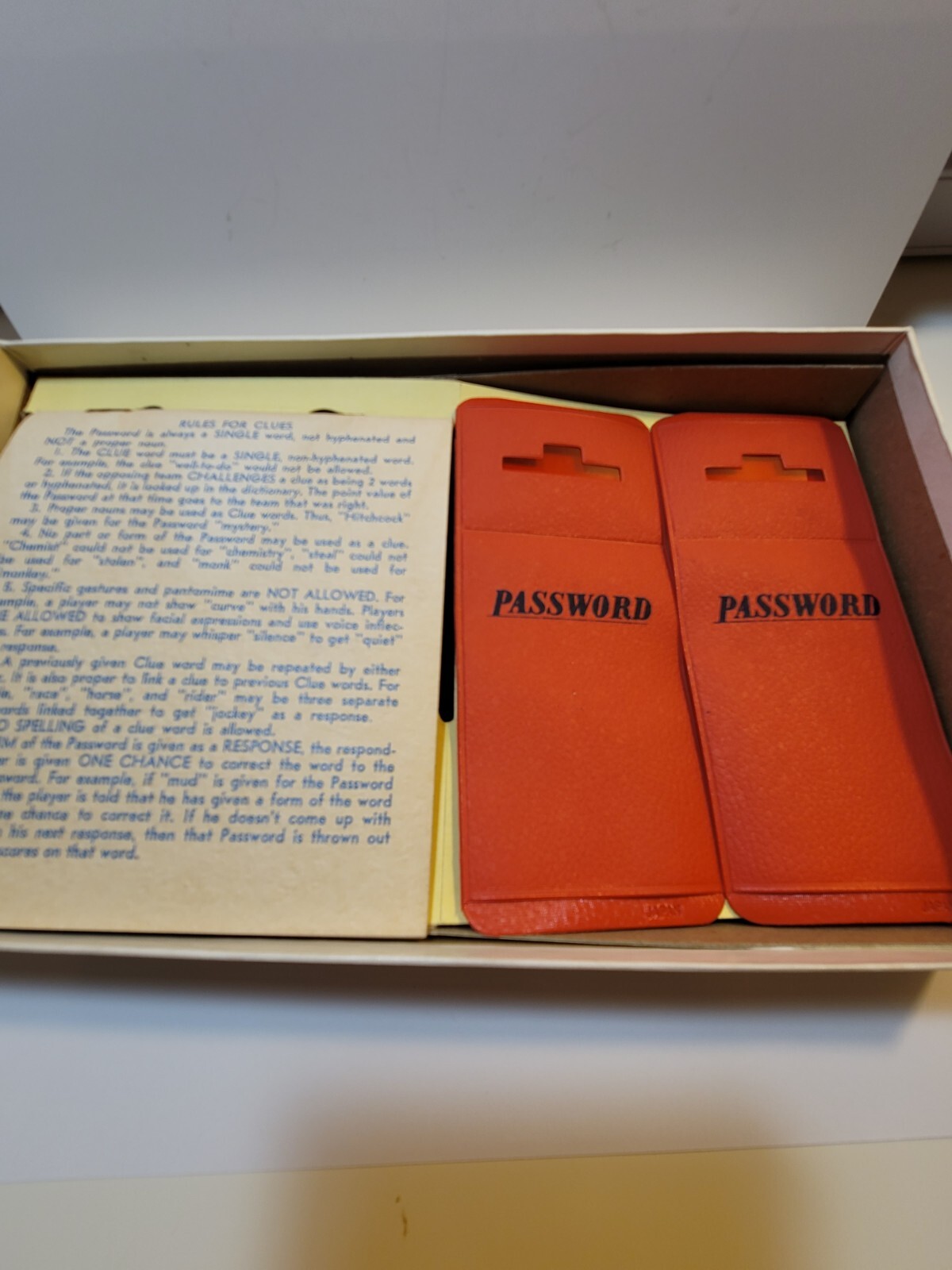 Password Game 1962 Twelfth Edition Milton Bradley Company 4260 Clue Vintage